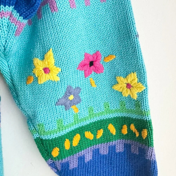 L L European Colourful Novelty Bear Print 3D Fun Unique Pullover L - Picture 8 of 8